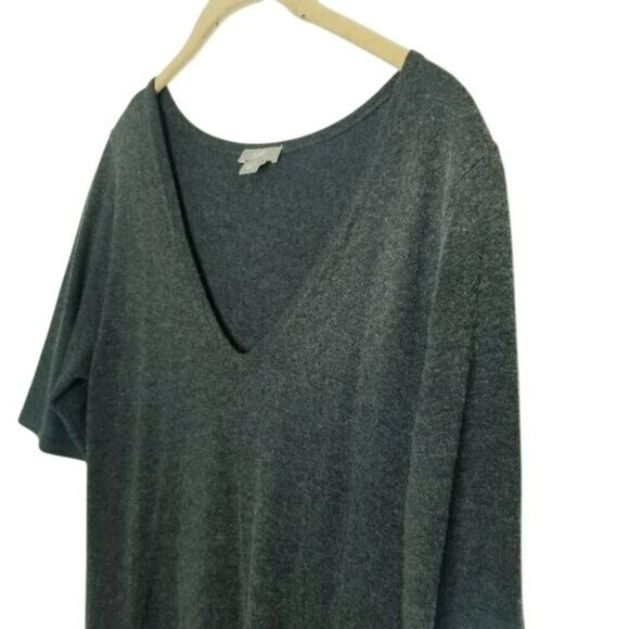 J.Jill Petite S Viscose Wool Blend Gray Maxi Dress Dry Clean - Picture 14 of 15